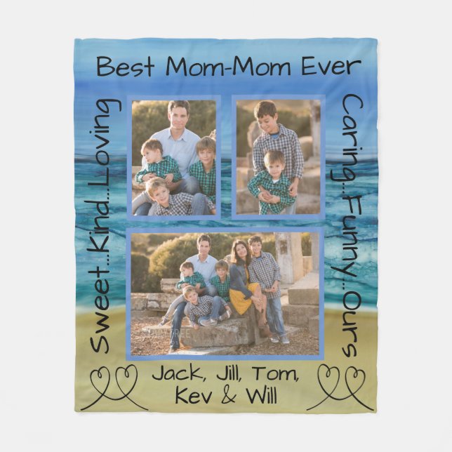 Fleece Blanket "Beach Bitte" Foto Blanket (Vorderseite)