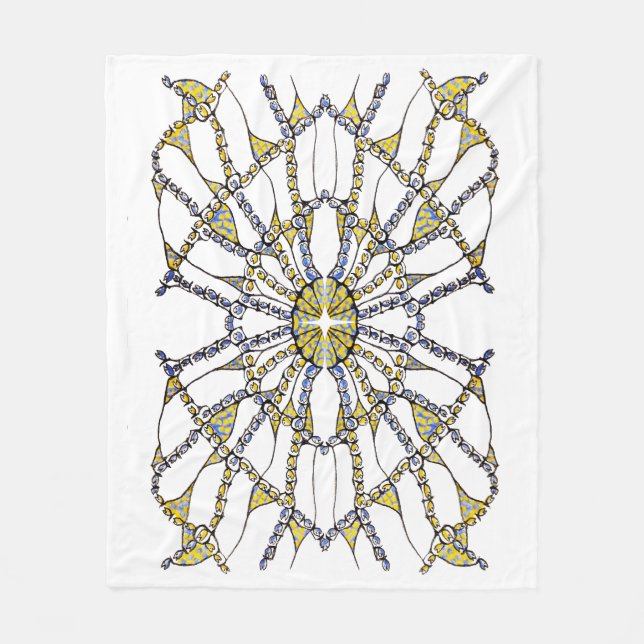 Fleece Blanket (Doodle - von Hand gezeichnet) (Vorderseite)