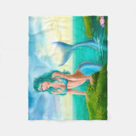 Fleece Blanket, Fantasy schöne Meerjungfrau