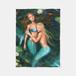Fleece Blanket, Fantasy schöne Meerjungfrauen