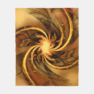 Fleece Blanket Fraktal geflecktes Gelb