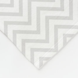 Fleece Blanket - Light Gray Zigzag