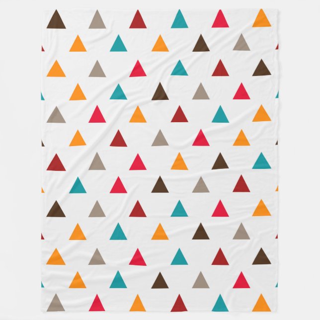 Fleece Blanket - Mehrfarbige Dreiecke (Vorderseite)