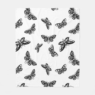 Fleece Blanket Moth Pattern