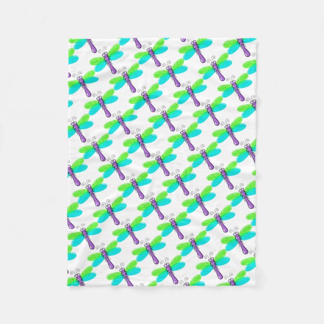 Fleece Blanket/Niedliche Libellen (Vorderseite)
