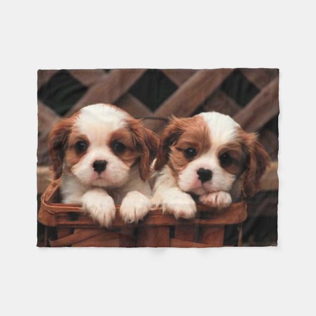 Fleece Blanket/Puppies (Vorderseite (Horizontal))