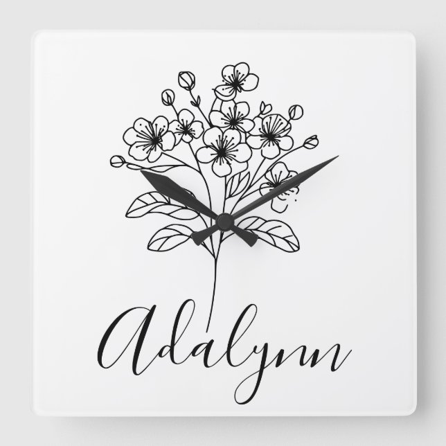 Fleece Blanket Quadratische Wanduhr (Vorderseite)