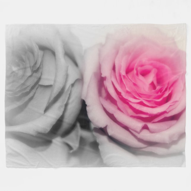 Fleece Blanket/Rose (Vorderseite (Horizontal))
