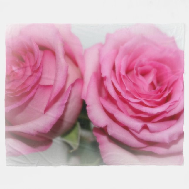 Fleece Blanket/Rose (Vorderseite (Horizontal))