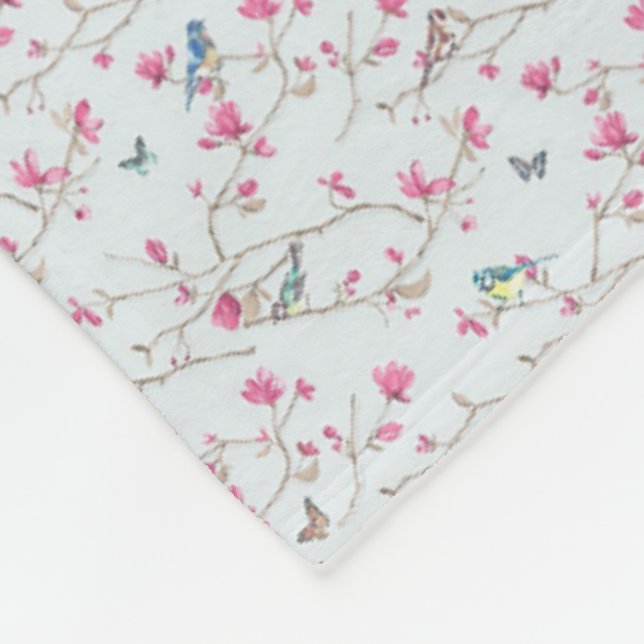 Fleece Blanket - Shabby Chic Blossom (Ecke)