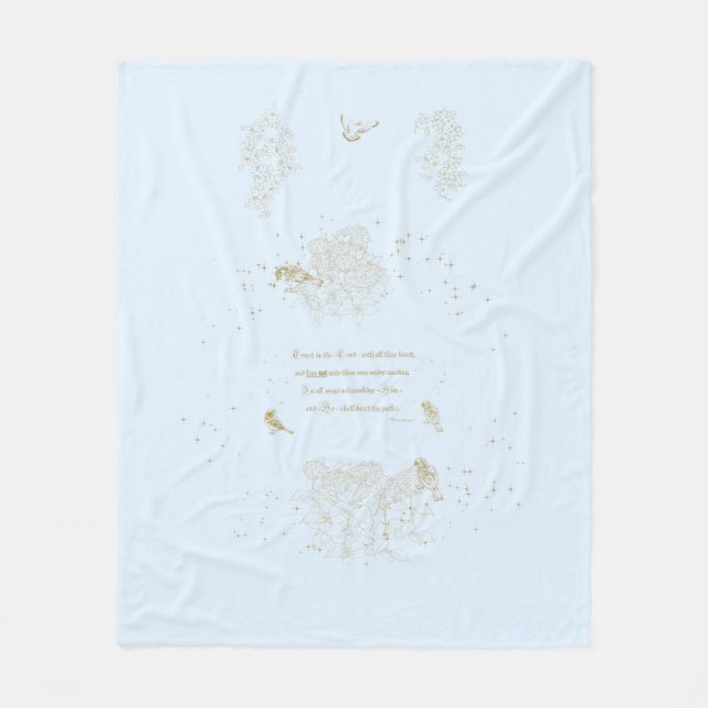 Fleece Blanket Sprichwörter Vertrauen in den Lord  (Vorderseite)