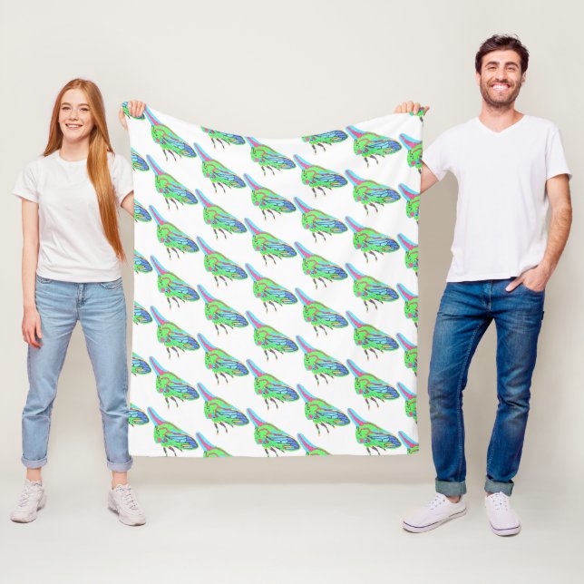 Fleece Blanket (weiß) - Oak Treehopper (Beispiel)