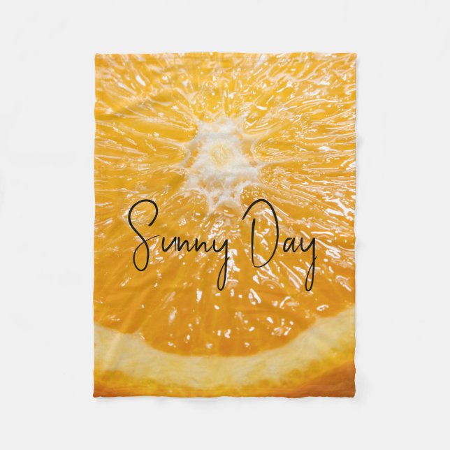 Fleece Blankon mit geschnittenem Orange (Vorderseite)