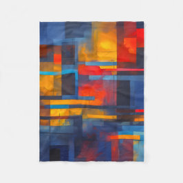 Fleece-Decke (abstraktes Design) Fleecedecke
