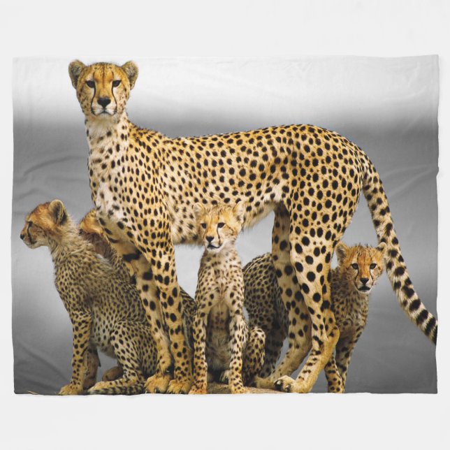 Fleece-Decke/Cheetah u. CUB Fleecedecke (Vorderseite (Horizontal))