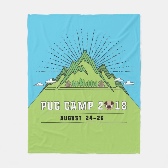 Fleece-Decke des Mops-Camp2018 Fleecedecke (Vorderseite)