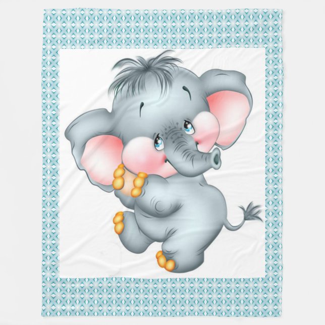 Fleece-Decke/Elefant Fleecedecke (Vorderseite)