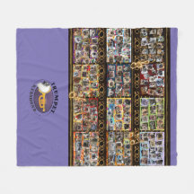 Fleece-Decke mit Alle Collagen und Logo