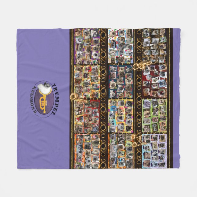 Fleece-Decke mit Alle Collagen und Logo Fleecedecke (Vorderseite (Horizontal))