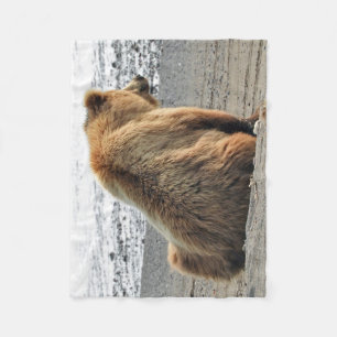 Fleece-Decke mit Grizzlybären Fleecedecke