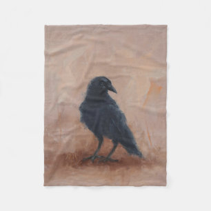 Fleece-Decke mit Krähe Fleecedecke