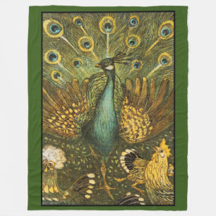 Fleece-Decke Pauw met kippen, Theo van Hoytema Fleecedecke