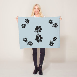 Fleece-Decke - Polydactyl Tatzen-Drucke Fleecedecke