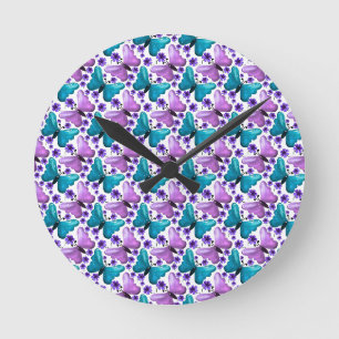 Fleece-Decke Runde Wanduhr