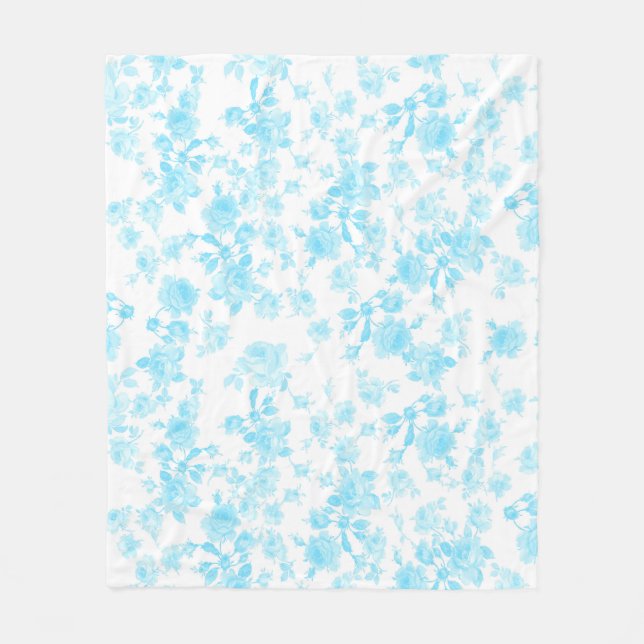 Fleece Decke Saint Colette Juni Rose Capri blau (Vorderseite)