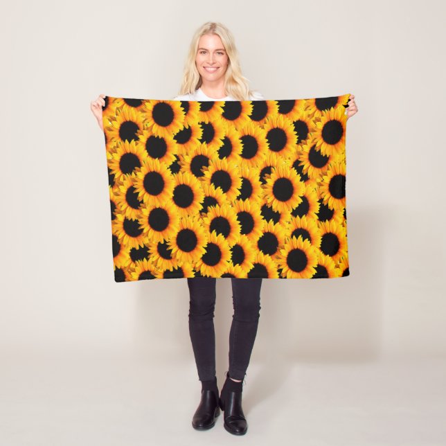 Fleece-Decke: Sonnenblumen Fleecedecke (Beispiel)