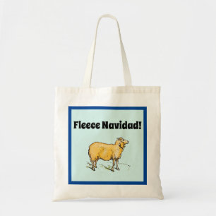 Fleece Feliz Navidad Funny Christmas Sheep Joke Tragetasche