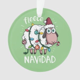 Fleece Feliz Navidad Funny Niedliches Schaf Weihna Ornament