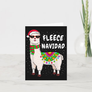 Fleece Feliz Navidad Llama Weihnachten Niedlichen  Karte