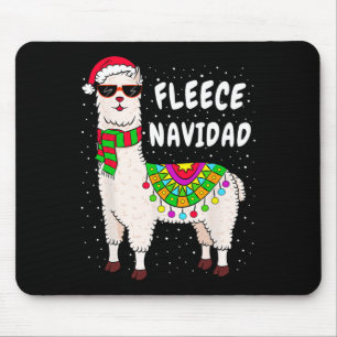 Fleece Feliz Navidad Llama Weihnachten Niedlichen Mousepad