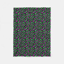 Fleece für grüne und Lila Leoparden