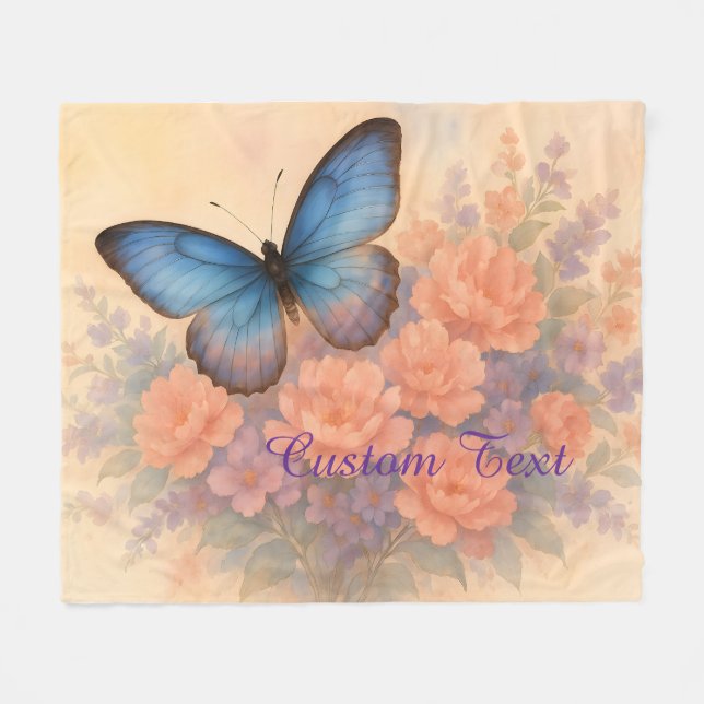 Fleece für künstlerische Aquarellblumen (Vorderseite (Horizontal))