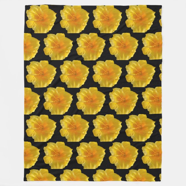Fleece Gelbe Blume Deckeln (Vorderseite)