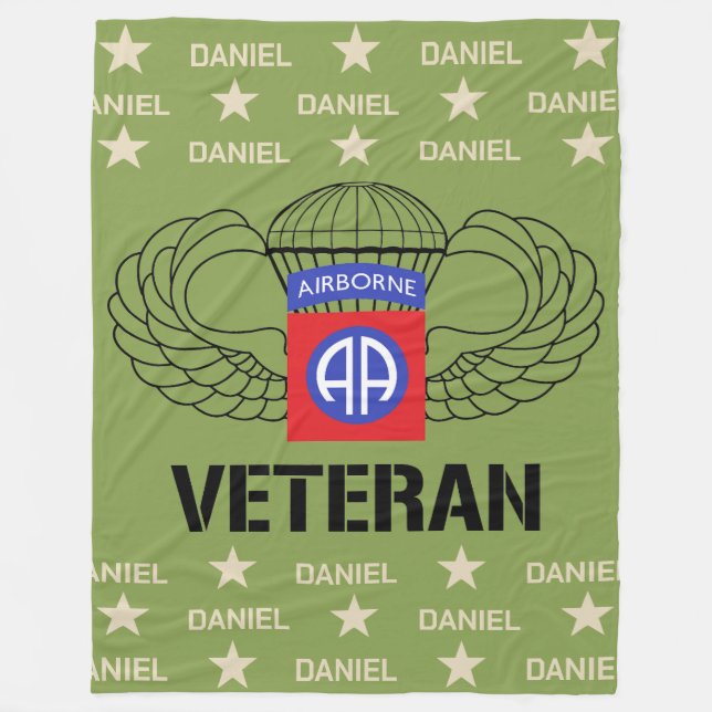 Fleece im Flugzeug Veteran Individuelle Name (Vorderseite)