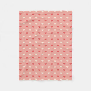 Fleece mit rosa und weißem Herzen