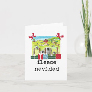 Fleece Navidad, Amusant, Mignonne, Carte de Noël
