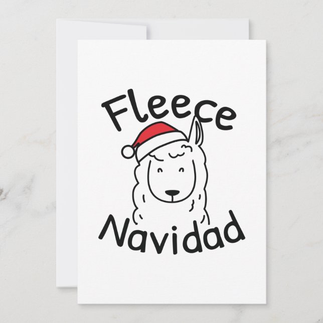 Fleece Navidad Dankeskarte (Vorderseite)