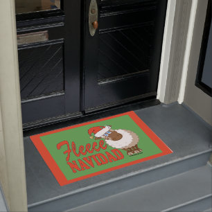 Fleece Navidad Doormat Fußmatte