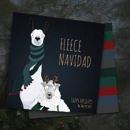 “Fleece Navidad” Festive Funny Chic Punny Feiertagskarte