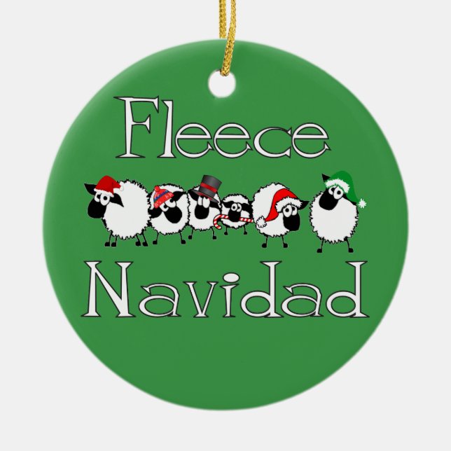 Fleece Navidad Funny Christmas Ornament (Vorne)