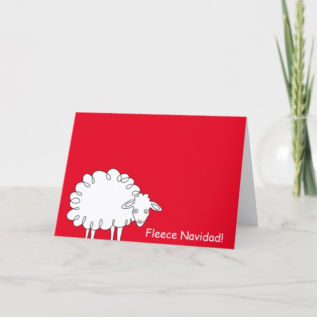 Fleece Navidad Holiday Card Karte (Vorderseite)