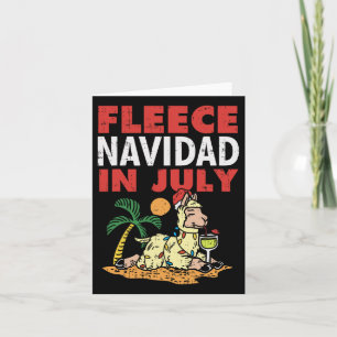 Fleece Navidad im Juli Llama Funny Christmas Anima Karte
