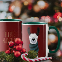'Fleece Navidad' Lama Cartoon Lustig Festlich Rot