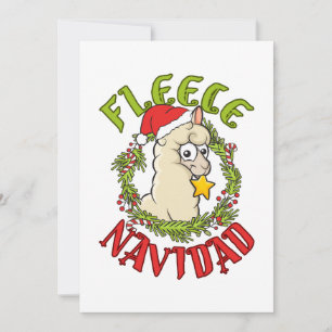Fleece Navidad Lustiger Alpaka Weihnachten