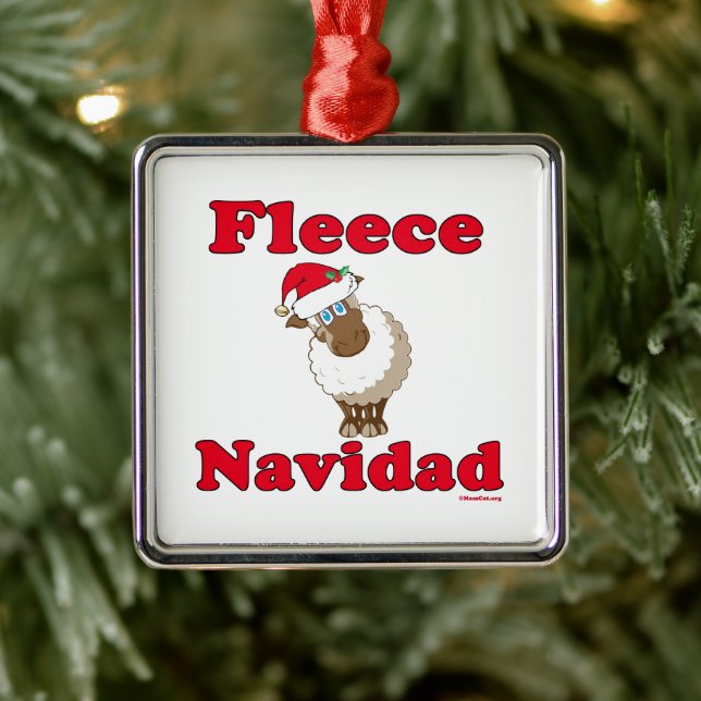 Fleece Navidad Metal Ornament (Baum)