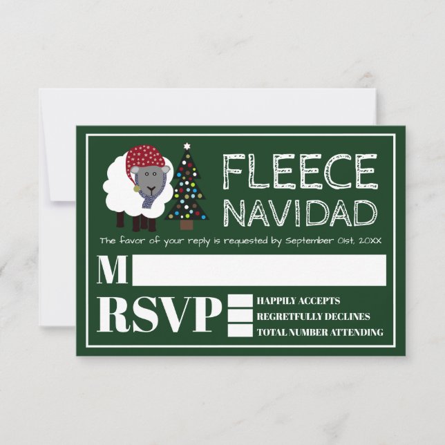 Fleece Navidad, Parti de Noël espagnol RSVP (Devant)